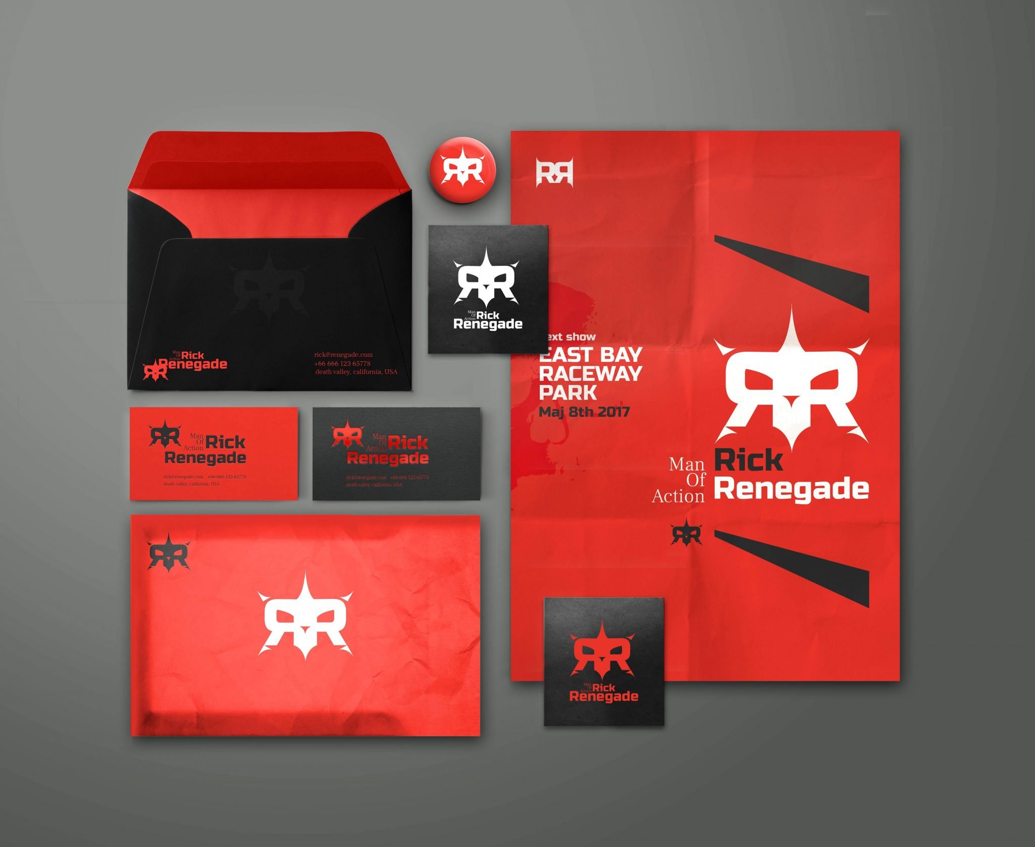 Rick Renegade branding graphic design