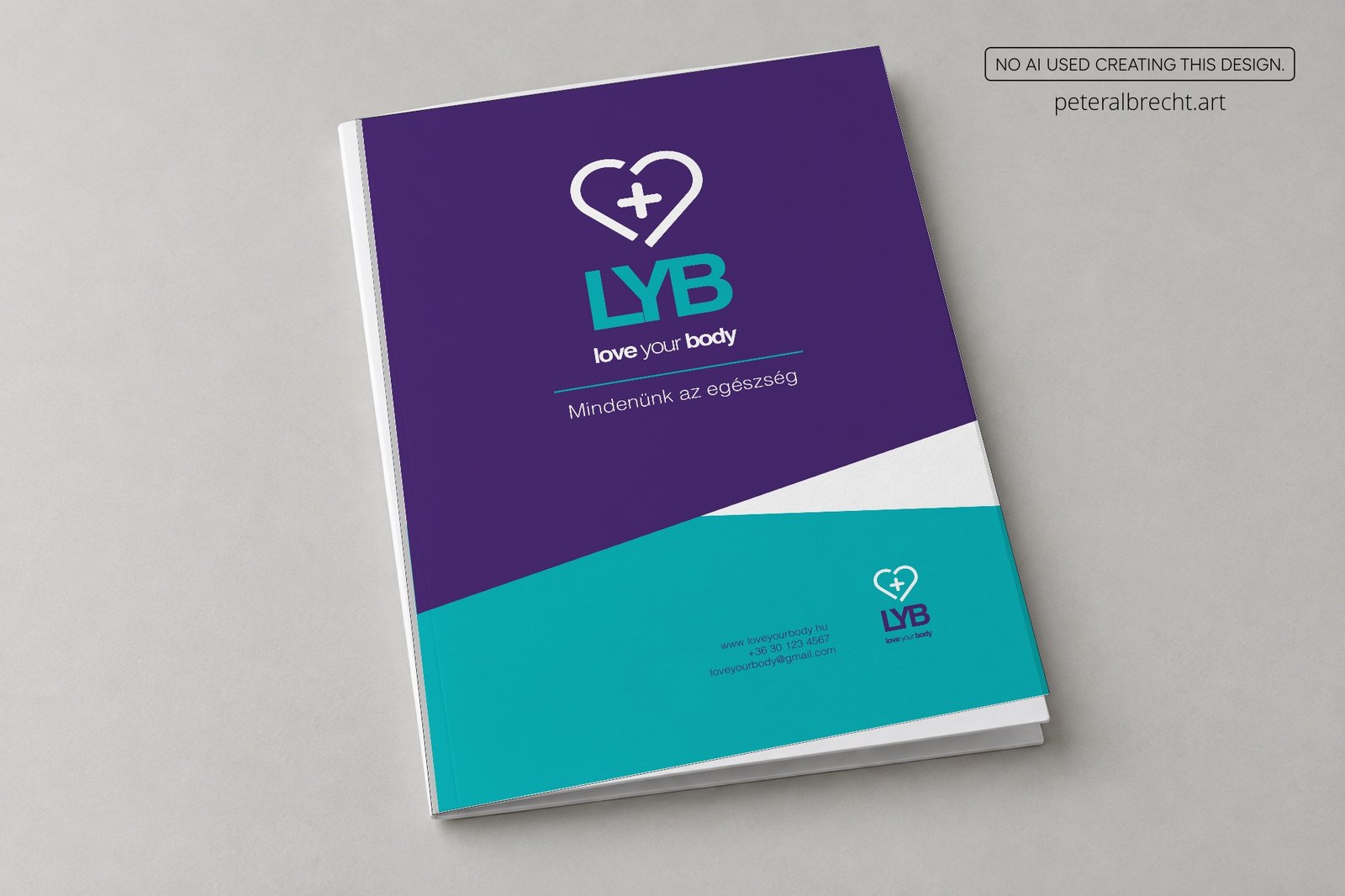 LoveYourBody A4 presentation folder shown closed